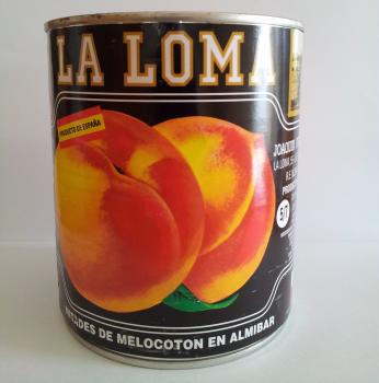 Melocotón Almíbar 5/7 mitades en lata de 850 gr. Tienda Online Frutas en almibar o en vino Melocotón